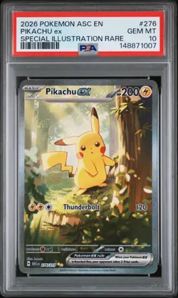 PSA 10 GEM MINT Pikachu ex 276/217 ME Ascended Heroes SIR Pokemon Card - Image 1
