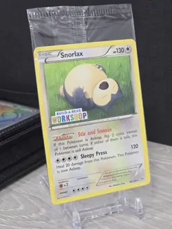 Pokemon Card Snorlax 80/106 Build A Bear Workshop Stamped 2014 Sealed Promo Rare - Image 1