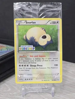 Pokemon Card Snorlax 80/106 Build A Bear Workshop Stamped 2014 Sealed Promo Rare - Image 3
