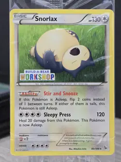 Pokemon Card Snorlax 80/106 Build A Bear Workshop Stamped 2014 Sealed Promo Rare - Image 5