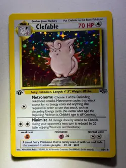 Clefable 1st Edition card Holo 1/64 Jungle, rare, never played - Image 3
