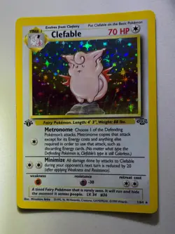 Clefable 1st Edition card Holo 1/64 Jungle, rare, never played - Image 4