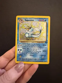 Pokemon TCG Vaporeon Holo Rare Card Jungle, 12/64, Lightly Played Vintage - Image 2