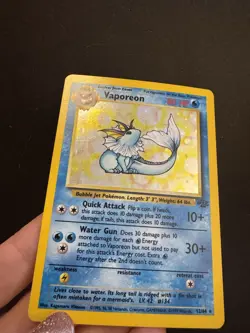 Pokemon TCG Vaporeon Holo Rare Card Jungle, 12/64, Lightly Played Vintage - Image 3