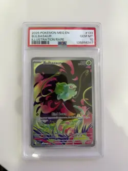 Pokemon TCG Bulbasaur Mega Evolutions 133/132 Illustration Card - Image 1