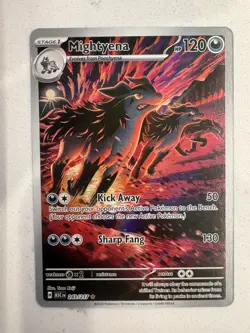 Pokemon Mightyena 243/217 Holo Rare ASC Stage 1 HP 120 Pokemon TCG Card NM - Image 1