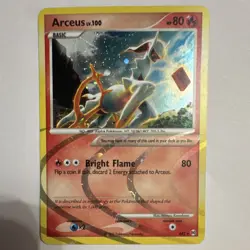 Pokemon TCG Arceus AR3 Arceus Holo Rare Basic 80 HP 2009 Nintendo Kawahara Card - Image 1