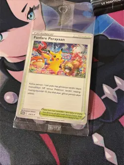 PIKACHU FANFARE PERAYAAN - 374/S-P - INDONESIAN SEALED POKEMON CARD PROMO PACK - Image 1