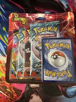 Pokemon TCG Lightning Set 4 Packs + 1 Bonus Card! Brand New/Sealed! - Image 1