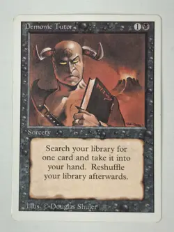 Demonic Tutor - Revised - LP - English MTG Free Shipping! BB - Image 1