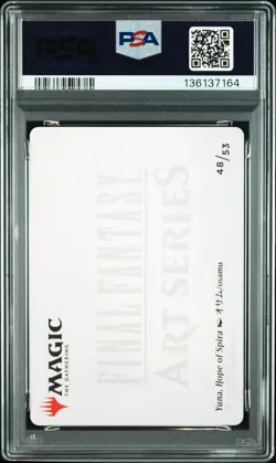 2025 MTG FINAL FANTASY ART SER GOLD STAMPED #48 YUNA, HOPE OF SPIRA PSA 10 - Image 2