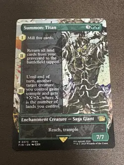 MTG Summon: Titan (Borderless) English Final Fantasy FIN NM R0373 - Image 1