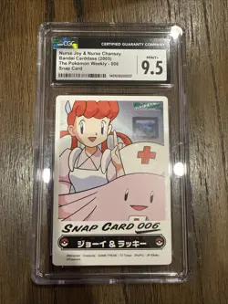 2005 The Pokemon Weekly Nurse Joy & Nurse Chansey Snap Card #006 CGC Mint + 9.5 - Image 1