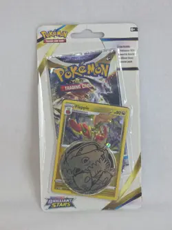 💥💥 Pokemon TCG Sword & Shield Brilliant Stars Checklane Blister Pack Flapple - Image 1