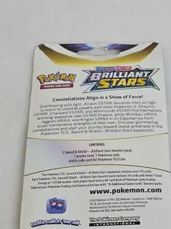 💥💥 Pokemon TCG Sword & Shield Brilliant Stars Checklane Blister Pack Flapple - Image 5