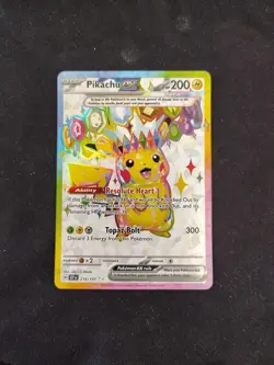 Pokemon TCG Pikachu EX Surging Sparks Ultra Rare Card - Image 1