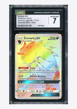 Pokemon CGC 7 Zoroark GX Secret Rare 2017 77/73 Shining Legends English - Image 1