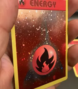 Lot of 3 Pokemon Holo Energy Cards—2 Fire + 1 Fighting *2002 WOTC League Promos* - Image 1