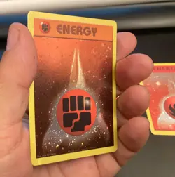 Lot of 3 Pokemon Holo Energy Cards—2 Fire + 1 Fighting *2002 WOTC League Promos* - Image 2