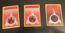 Lot of 3 Pokemon Holo Energy Cards—2 Fire + 1 Fighting *2002 WOTC League Promos* - Image 4