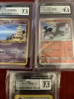3 Card Combo Pokemon Check Photo Graded Cgc - Image 1