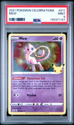 2021 POKEMON CELEBRATIONS #011 MEW PSA 9 - Image 1