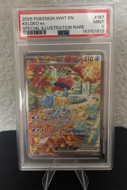 2025 Pokemon WHT En Keldeo Ex Special Illustration Rare PSA 9 - Image 1