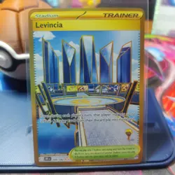 Levincia 244/182 – SV10 Destined Rivals Gold Trainer Hyper Rare – NM Pokemon TCG - Image 1