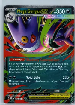 Mega Gengar Ex ME02: Phantasmal Flames 56/94 Pokemon TCG Double Rare NM - Image 1