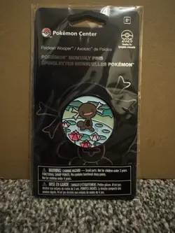Paldean Wooper Pokemon Monthly Pins: Habitat Pin (1 of 12) new and sealed - Image 1