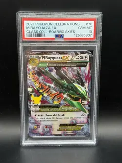 2021 Pokemon Celebrations M Rayquaza Ex Psa 10 - Image 1
