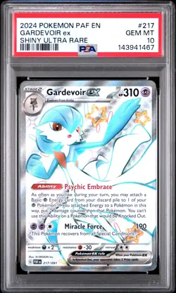 2024 POKEMON PAF EN-PALDEAN FATES SHINY ULTRA RARE #217 GARDEVOIR EX PSA 10 - Image 1