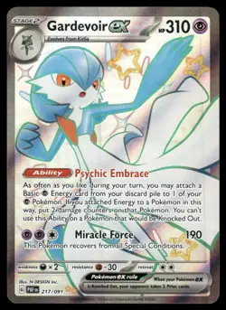 Pokemon Cards Gardevoir ex 217/091 Paldean Fates Shiny Ultra Rare NM - Image 1