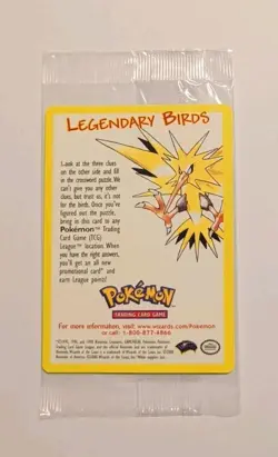 Pokemon Legendary Birds Black Star Promo Card - WOTC; Factory Sealed!!; Promo!! - Image 1