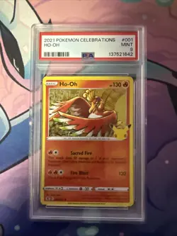 Ho-Oh 1/25 Rare Holo PSA 9 Pokemon Celebrations 2021 Pokemon Card - Image 1