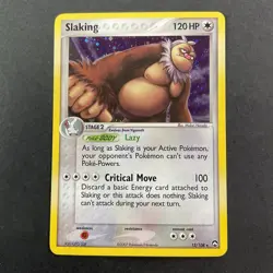 Slaking Holo Rare 13/108 ex Power Keepers Pokemon Card - Image 2