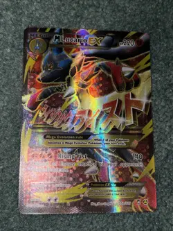 Pokemon TCG M Lucario EX 55a/111 Furious Fists Holo Full Art Ultra Rare Card - Image 2