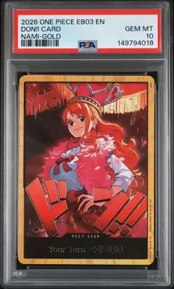 2026 ONE PIECE EB03-EXTRA BOOSTER -ONE PIECE HEROINES ED- DON!! CARD PSA 10 - Image 1