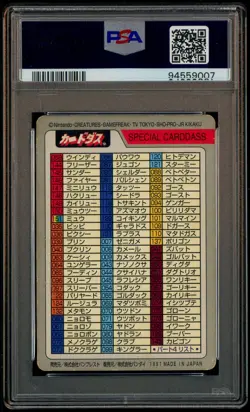 1997 Pocket Monsters Pokemon Carddass #Checklist PSA 1 PR - Image 2