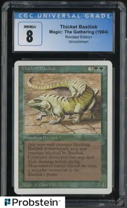 1994 MTG Magic The Gathering Revised Edition Thicket Basilisk CGC 8 NM-MT - Image 1