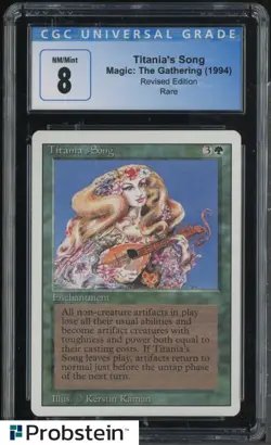1994 MTG Magic The Gathering Revised Edition Titana's Song CGC 8 NM-MT - Image 1