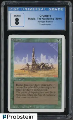 1994 MTG Magic The Gathering Revised Edition Crumble CGC 8 NM-MT - Image 1