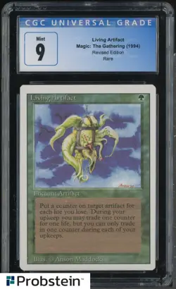 1994 MTG Magic The Gathering Revised Edition Living Artifact CGC 9 MINT - Image 1