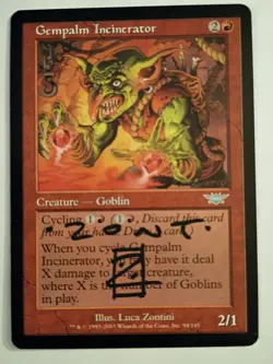 Magic The Gathering - 1x Signed Gempalm Incinerator (mtg) Legions - Image 1
