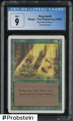 1994 MTG Magic The Gathering Revised Edition Regrowth CGC 9 MINT - Image 1