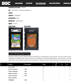 1996 MTG Magic the Gathering Alliances Phelddagrif SGC 9.5 POP 1 *None Higher* - Image 3