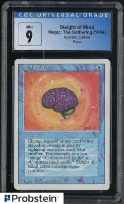 1994 MTG Magic The Gathering Revised Edition Sleight of Mind CGC 9 MINT - Image 1