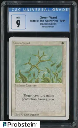 1994 MTG Magic The Gathering Revised Edition Green Ward CGC 9 MINT - Image 1