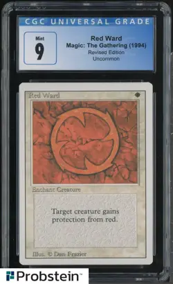 1994 MTG Magic The Gathering Revised Edition Red Ward CGC 9 MINT - Image 1