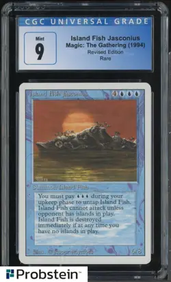 1994 MTG Magic The Gathering Revised Edition Island Fish Jasconius CGC 9 MINT - Image 1